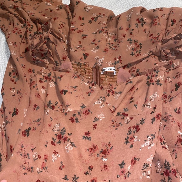 Reformation Nikita Floral Midi Dress in Arianne Pink - Picture 5 of 7